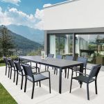 KIRK - tavolo da giardino in alluminio allungabile 200/300 x 110 cm