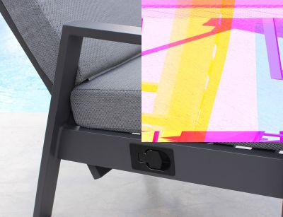 COMF - poltrona reclinabile in alluminio