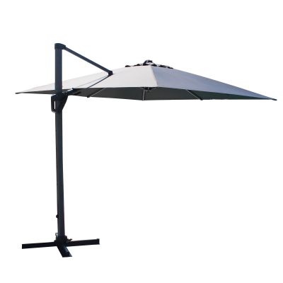 LIFT - ombrellone da giardino decentrato 3 x 4 con palo effetto legno