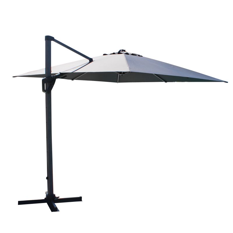 LIFT - ombrellone da giardino decentrato 3 x 4 con palo effetto legno