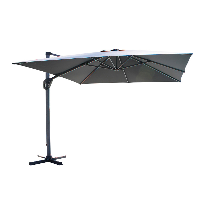 LIFT - ombrellone da giardino decentrato 3 x 4 con palo effetto legno
