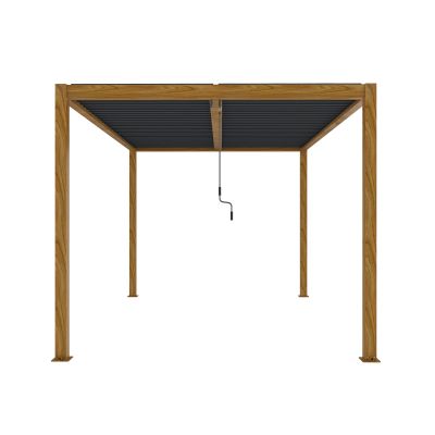 COMET - pergola bioclimatica 3 x 4 effetto legno