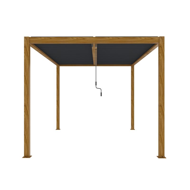 COMET - pergola bioclimatica 3 x 4 effetto legno