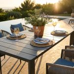 BRIDGE - tavolo da giardino in alluminio 200x100