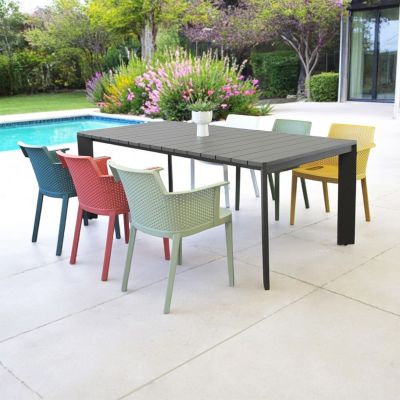 BRIDGE - tavolo da giardino in alluminio 200x100