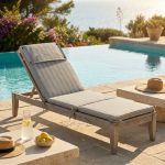 STRAND - cuscino sdraio con doppia cucitura idrorepellente a righe