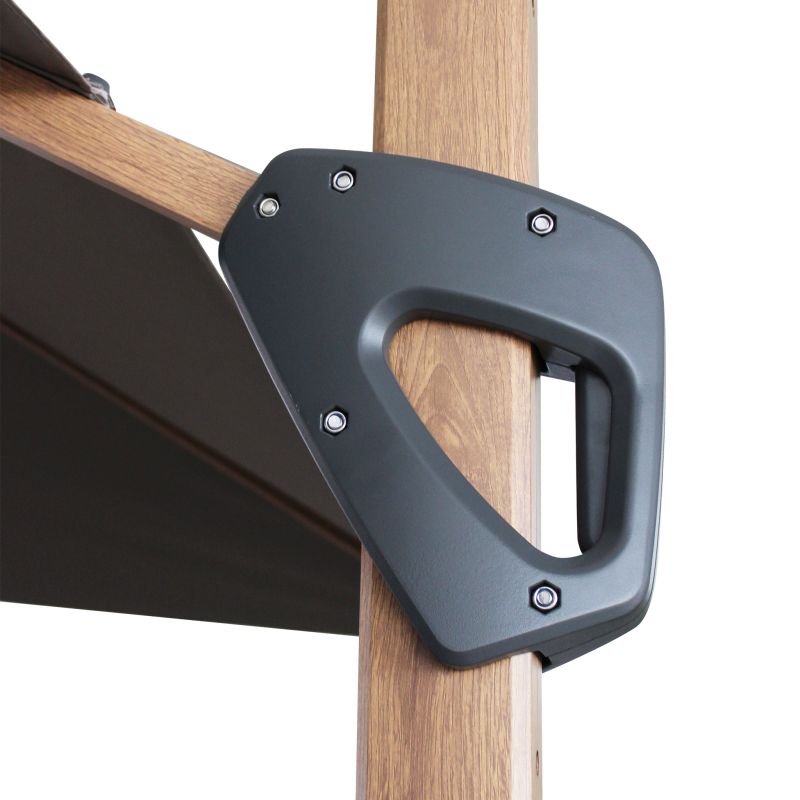 LIFT - ombrellone da giardino decentrato 3 x 4 con palo effetto legno