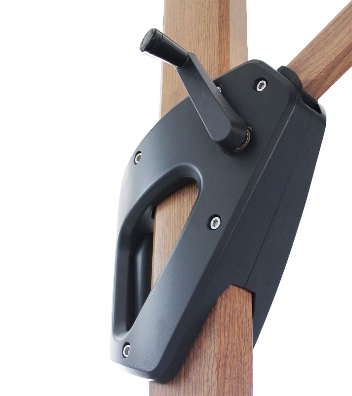 LIFT - ombrellone da giardino decentrato 3 x 4 con palo effetto legno