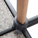 LIFT - ombrellone da giardino decentrato 3 x 4 con palo effetto legno