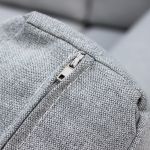 BORA - salotto angolare in alluminio con tavolino