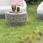 ATREIDES - tavolino da esterno in alluminio e corda