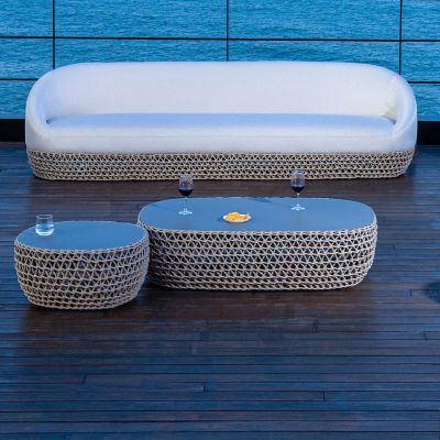 ATREIDES - tavolino da esterno in alluminio e corda