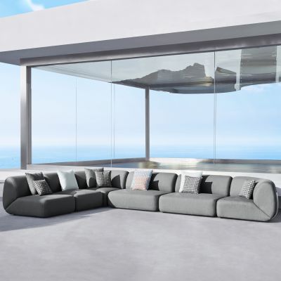 PETALUMA - poltrona laterale modulare da giardino