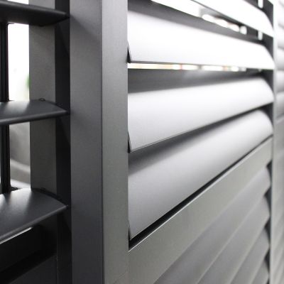 LAMM - laterale scorrevole con lamelle per pergola bioclimatica da 4 m