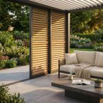 LAMM - laterale scorrevole con lamelle per pergola bioclimatica da 4 m