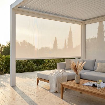 Laterale in Textilene per lato da 4 m pergola bioclimatica