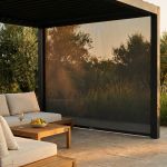 Laterale in Textilene per lato da 4 m pergola bioclimatica