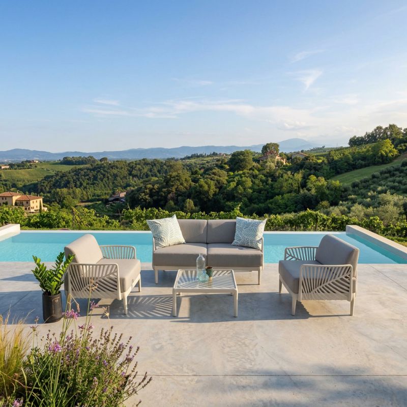 ASH - schienale angolare per salotto componibile