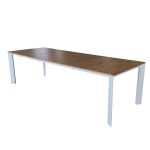 FALL - tavolo da giardino in alluminio allungabile 215/280x100 effetto legno