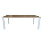 FALL - tavolo da giardino in alluminio allungabile 215/280x100 effetto legno