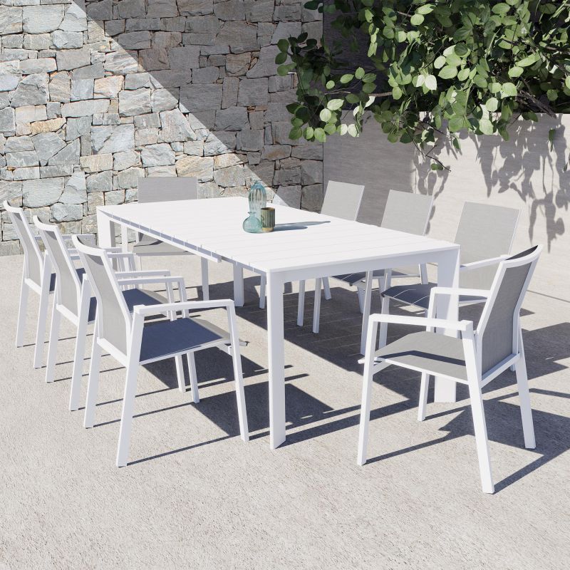 FALL - tavolo da giardino in alluminio allungabile 165/215x85