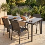 FALL - tavolo da giardino in alluminio allungabile 165/215x85