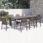 FALL - tavolo da giardino in alluminio allungabile 165/215x85