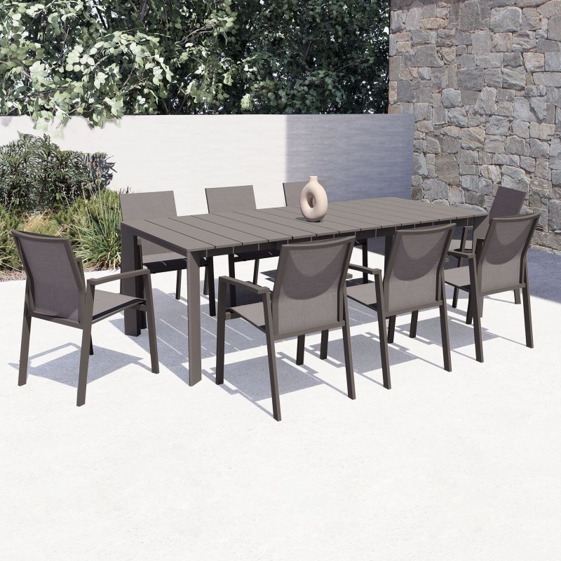 FALL - tavolo da giardino in alluminio allungabile 165/215x85