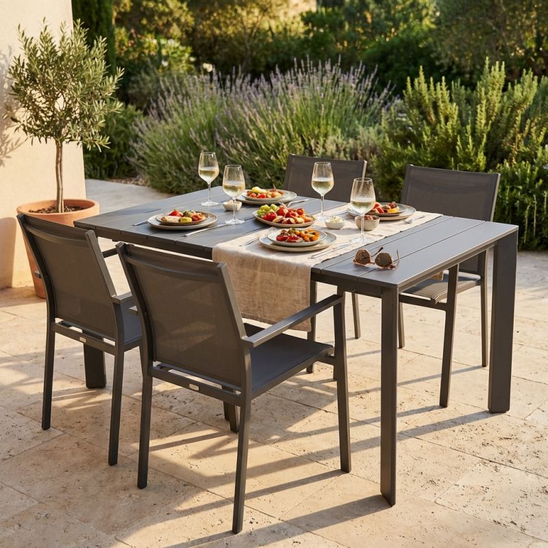 FALL - tavolo da giardino in alluminio allungabile 165/215x85