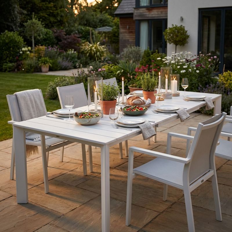 FALL - tavolo da giardino in alluminio allungabile 215/280x101