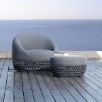 ATREIDES - pouf da esterno in alluminio e corda