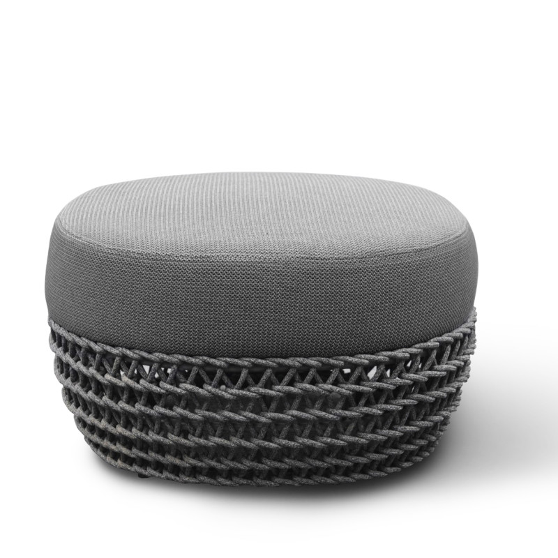 ATREIDES - pouf da esterno in alluminio e corda