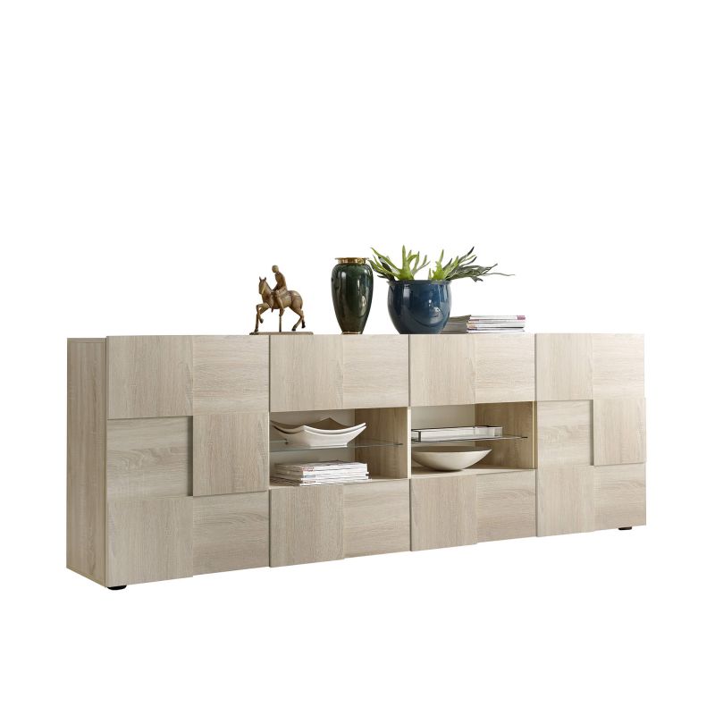 DOMO - madia di design moderno 2 ante e 4 cassetti