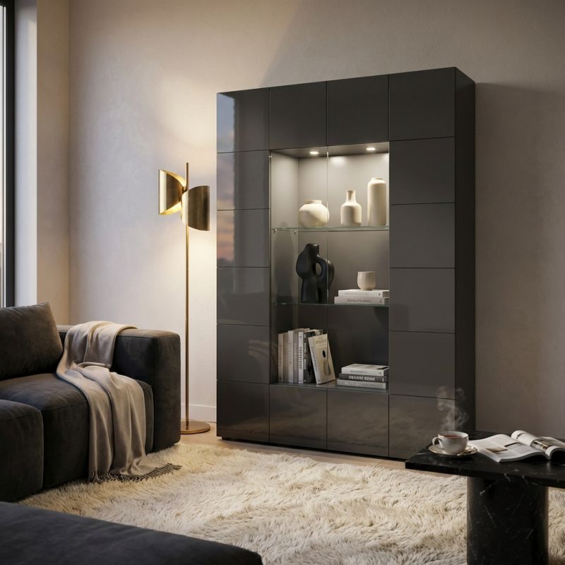 DOMO - vetrina moderna con 2 ante