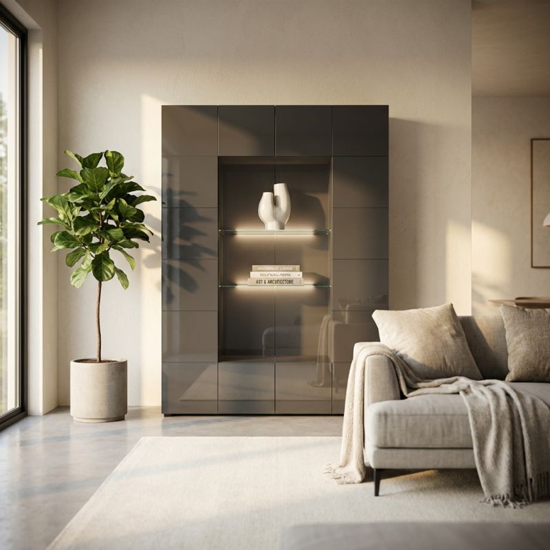 DOMO - vetrina moderna con 2 ante