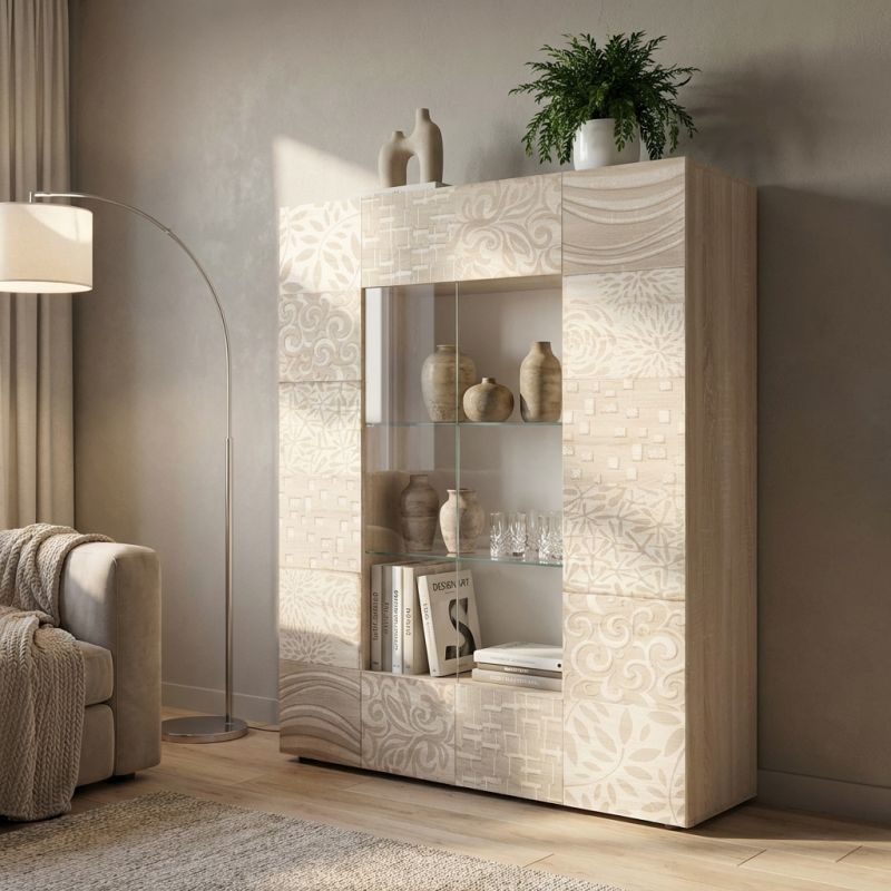 MORI - vetrina moderna con 2 ante