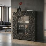 LION - vetrina moderna con 2 ante