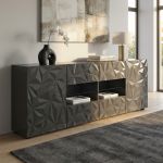 LION - madia di design moderno 2 ante 4 cassetti
