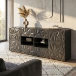 LION - madia di design moderno 2 ante 4 cassetti