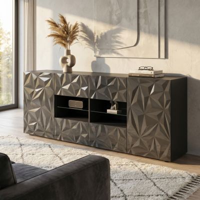 LION - madia di design moderno 2 ante 4 cassetti