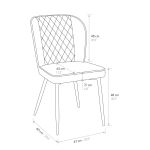 KINSLEE - sedia di design moderno in velluto