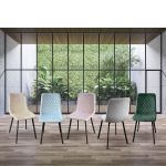 AULENA - sedia di design moderno in velluto