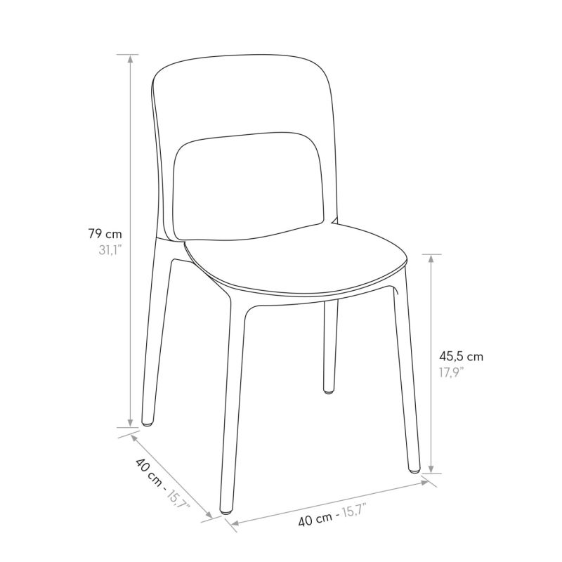 SATOSHI - sedia di design moderno in polipropilene