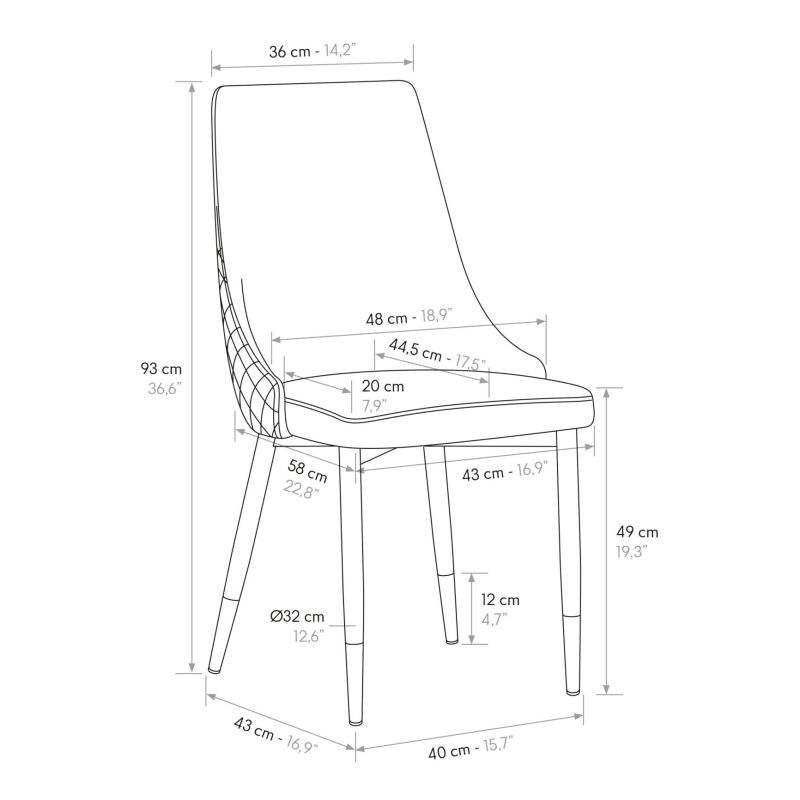 ARLETTE - sedia di design moderno in velluto