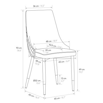 ARLETTE - sedia di design moderno in velluto