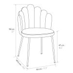 FLOW - sedia di design moderno in velluto