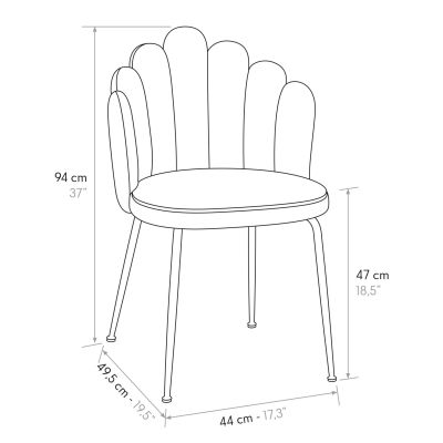 FLOW - sedia di design moderno in velluto