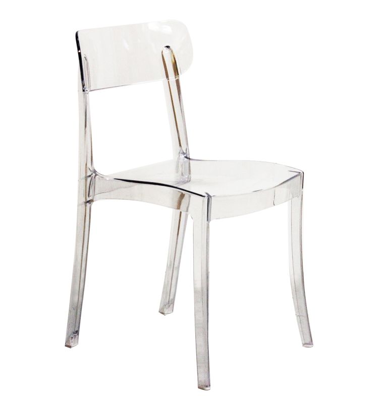 JYN - sedia di design moderno in polipropilene trasparente