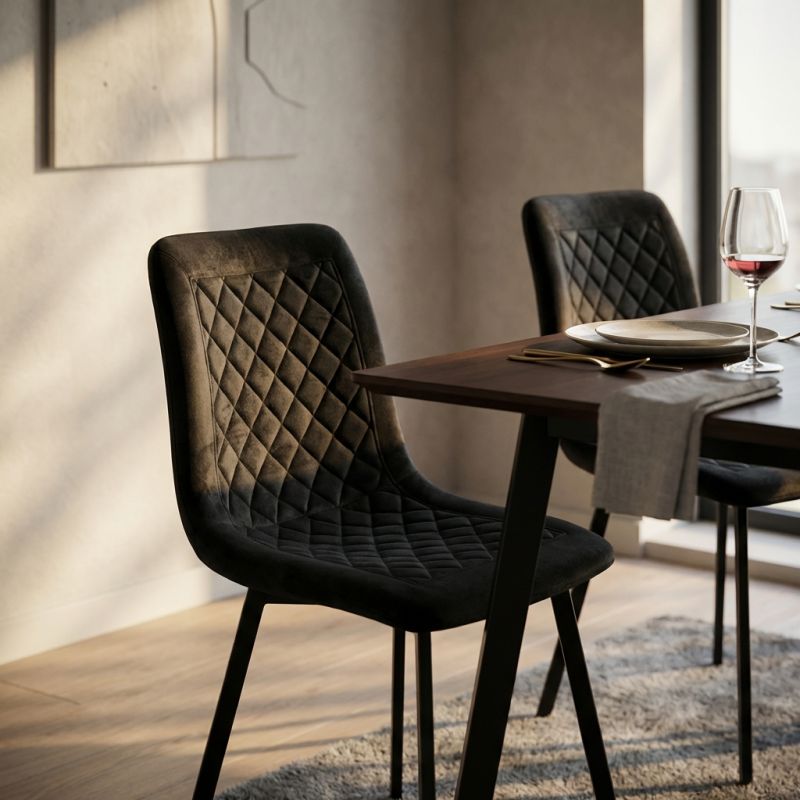 AULENA - sedia di design moderno in velluto