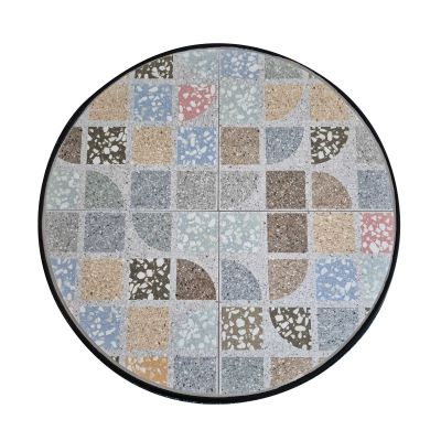 SILVES - set due sedie pieghevoli e tavolo rotondo con decori